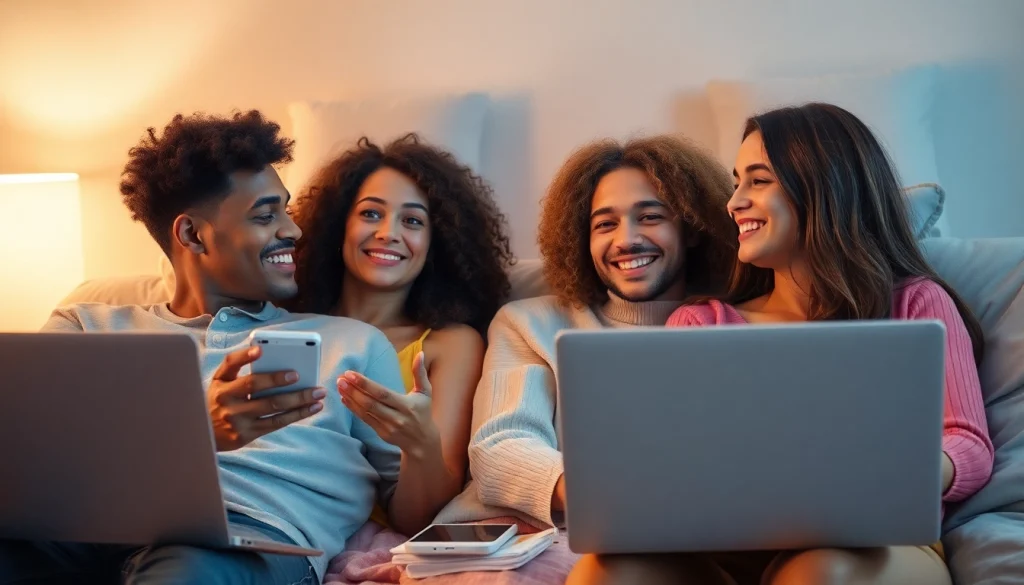 Engage in exciting sex chat through virtual conversations with diverse users in an inviting setting.