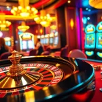 Go88 casino scene filled with a spinning roulette, vibrant players, and exciting poker chips.