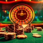 HITCLUB casino scene showcasing a vibrant poker table with dramatic lighting.